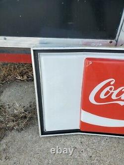 LARGE Vintage ENJOY Coca Cola COKE box Soda Sign
