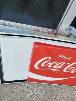 LARGE Vintage ENJOY Coca Cola COKE box Soda Sign