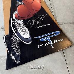 LEBRON JAMES 2004 Cleveland Cavs Coca-Cola POWERade STANDEE STORE DISPLAY Signed
