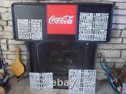 L@@K! 4ft Coca-Cola Menu Board Sign with4 sets of letters, numbers & symbols