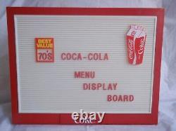 L@@K Vintage 70's Coca-Cola Menu Board Sign withOriginal Letters & Numbers Sets