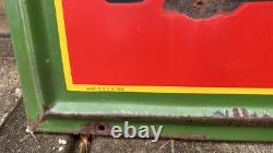 Large 1932 Drink Coca-Cola Porcelain Metal Sign Delicious & Refreshing Signage