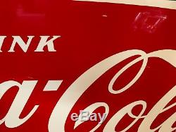 Large 1960's 70 COKE Coca-Cola Tin Advertising Sign Watch Video