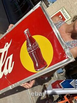 Large 54 X 18 Vintage Coca-Cola Sign Coke Bottle M. C. A 5-48 Soda Pop Drink