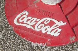 Large 59 Vintage Coca Cola Sign Base 1 Piece Cast Aluminum Carousel Horse