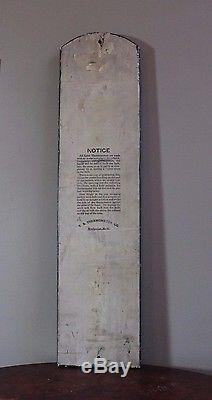 Large Antique Early 20thC Wood Coca Cola Wood Advertising Thermometer Sign