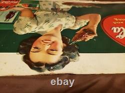 Large Coca Cola Cardboard advertising sign. Very rare! 1930's