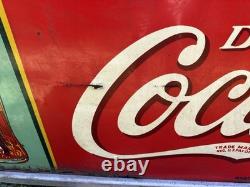 Large Coca Cola General Store Metal Sign In Wooden Frame GE Walker 72 X 30 1930s Large Coca Cola General Store Metal Sign In Wooden Frame GE Walker 72 X 30 1930s