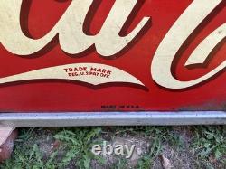 Large Coca Cola General Store Metal Sign In Wooden Frame GE Walker 72 X 30 1930s