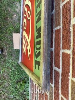 Large Coca Cola General Store Metal Sign In Wooden Frame GE Walker 72 X 30 1930s