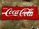 Large Coca-Cola Porcelain Excellent Condition Sled Sign Coke