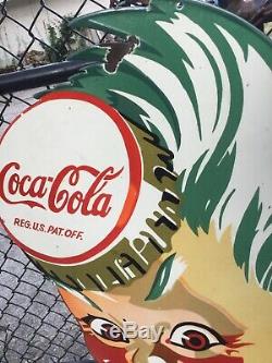Large Coca Cola Porcelain Sign