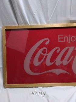 Large Framed Coca-Cola Cloth Sign 51.5 × 21.5