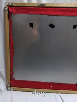 Large Framed Coca-Cola Cloth Sign 51.5 × 21.5