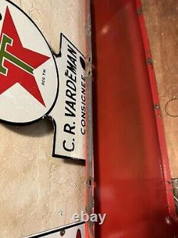 Large Original & Authentic''coca Cola'' Sled Porcelain Sign 44x16 Inch