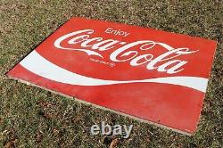 Large Original Enjoy Coca Cola Metal Sign Old Soda Advertising Store Sign Am 72