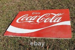 Large Original Enjoy Coca Cola Metal Sign Old Soda Advertising Store Sign Am 72