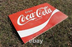 Large Original Enjoy Coca Cola Metal Sign Old Soda Advertising Store Sign Am 72