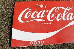 Large Original Enjoy Coca Cola Metal Sign Old Soda Advertising Store Sign Am 72