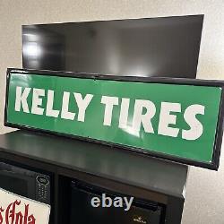 Large Original''kelly Tire'' Painted Metal Sign 58x17.5 Inch