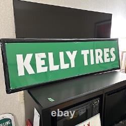 Large Original''kelly Tire'' Painted Metal Sign 58x17.5 Inch