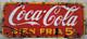 Large Porcelain COCA COLA SPANISH Advertising Sign 29x12 inches MADE IN CANADA