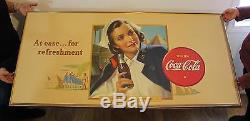 Large Rare Antique 1942 WWII US Army Nurse Corps, Drink Coca Cola Cardboard Sign
