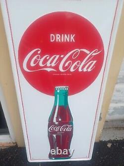 Large Thing's Go Better With Coke Embossed Tin/Metal Sign