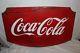 Large Vintage 1940's Coca Cola Soda Pop Gas Station 36 Porcelain Metal Sign