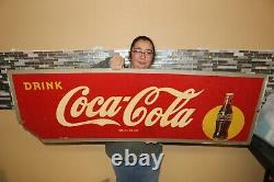 Large Vintage 1946 Drink Coca Cola Soda Pop 54 Sign