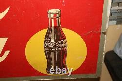 Large Vintage 1946 Drink Coca Cola Soda Pop 54 Sign