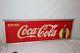 Large Vintage 1948 Coca Cola Soda Pop Bottle Gas Station 54 Metal Sign