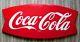 Large Vintage Coca Cola Fishtail Soda Pop Gas Station 42 Metal SignNice AM 34