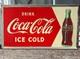 Large Vintage SST Coca-Cola Sign 32 x 56 Inches Made In USA