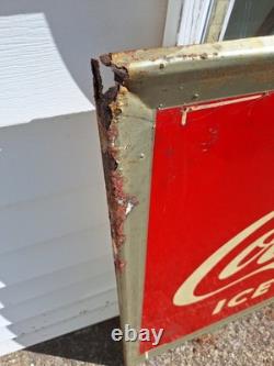 Large Vintage SST Coca-Cola Sign 32 x 56 Inches Made In USA