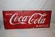 Large Vintage c. 1950 Coca Cola In Bottles Soda Pop 44 Porcelain Metal Sled Sign