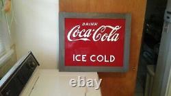 Large metal Coca Cola Sign 25-1/4 X 21 X 3/4