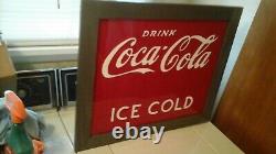 Large metal Coca Cola Sign 25-1/4 X 21 X 3/4