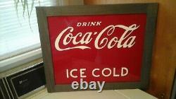 Large metal Coca Cola Sign 25-1/4 X 21 X 3/4