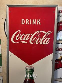 Lg. Original'' Drink Coca Cola'' Metal Sign 54x18 Inch Marked Robertson 4-51