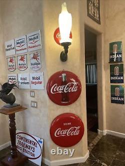 Lg. Original''drink Coca Cola'' Metal Sign 54x18 Inch Marked M-c-a 2414