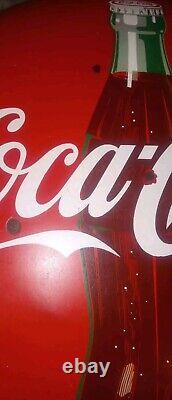 Look Look Look 24 Vintage Coca-cola Button Painted Metal Sign