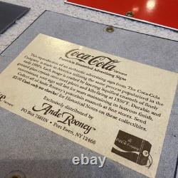 Lot Of 4 Vintage Coca-Cola Ande Rooney Porcelain Enameled Advertising Sign 6x6