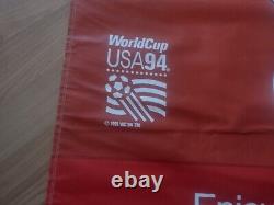 MASSIVE VINTAGE COCA COLA FIFA 94 Soccer WORLD CUP Advertising Banner 8' Sign