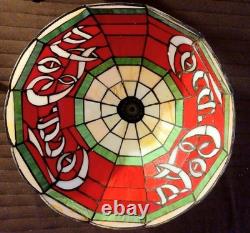 MAY SALE! RARE! NEW Coca Cola Real Stained Glass Lamp NOB! COLLECTIBLE MINT