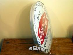 MINTY Coca-Cola PAM Fishtail 12 Round Wall Thermometer Sign