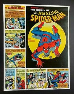 Marvel origin SPIDER-MAN Coca-Cola poster signed by STAN LEE