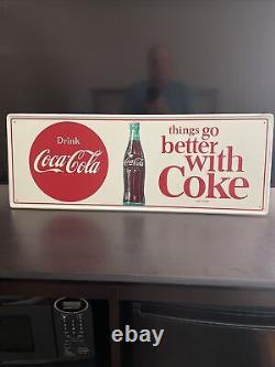 Mca 2491 Original & Authentic''coca Cola'' Painted Metal Sign 32x12 Inch