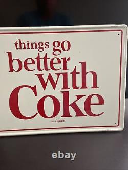 Mca 2491 Original & Authentic''coca Cola'' Painted Metal Sign 32x12 Inch