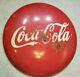 Mid Century Coca Cola Original 36 Porcelain Button Round Sign